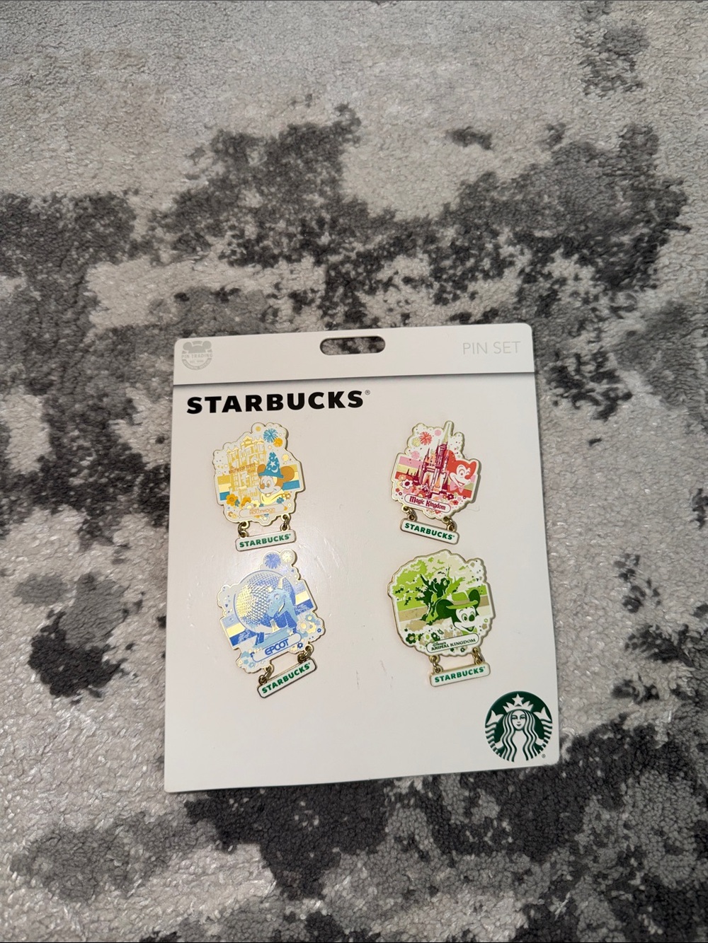 Disney 50th Starbucks Colorful Enamel Pin Set - Multicolor